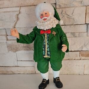 Festive Green Clothtique Possible Dreams Santa Figurine